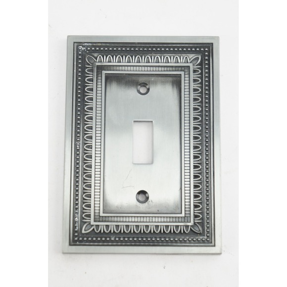 Other - GC Vintage Amertac Metal Light Switch Cover Plate Montage Silver Single Gang